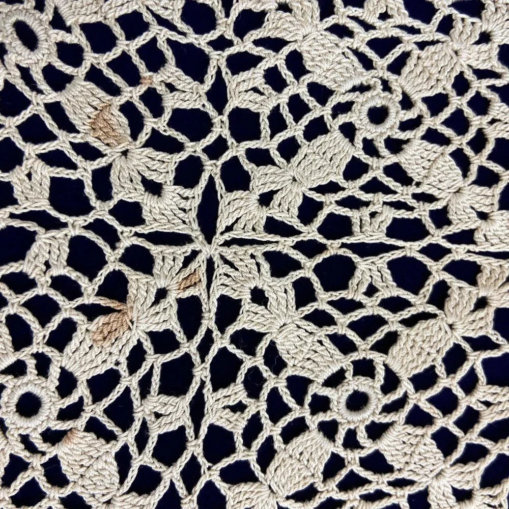 Vintage Bundle of 3  crochet serviettes